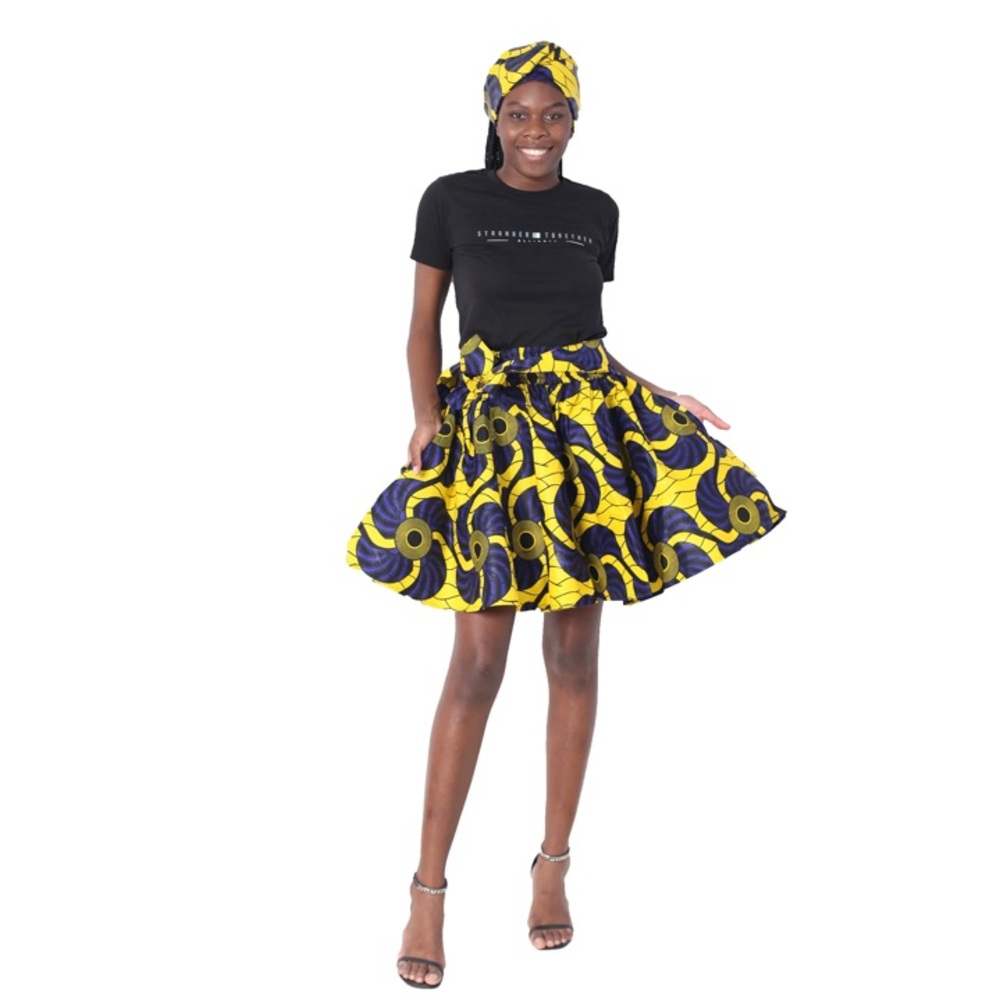Women's African Printed Mini Skirt